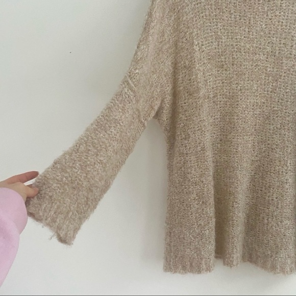 Free People She‘s All That Alpaca Wool Blend Sweater Tunic Mock Neck - Picture 3 of 8